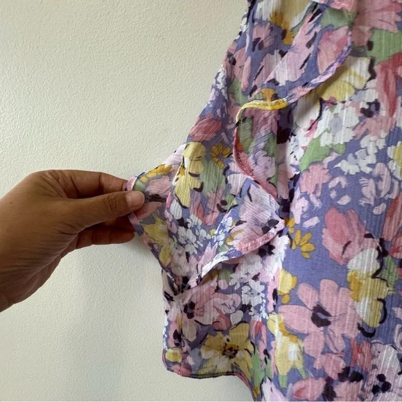 Kori Multicolor Floral Ruffle Blouse - Picture 3 of 8